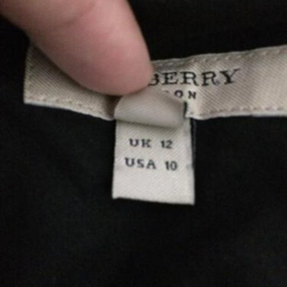 Burberry London Black Cotton Dress in Size UK 12/ US 10 - Picture 3 of 5
